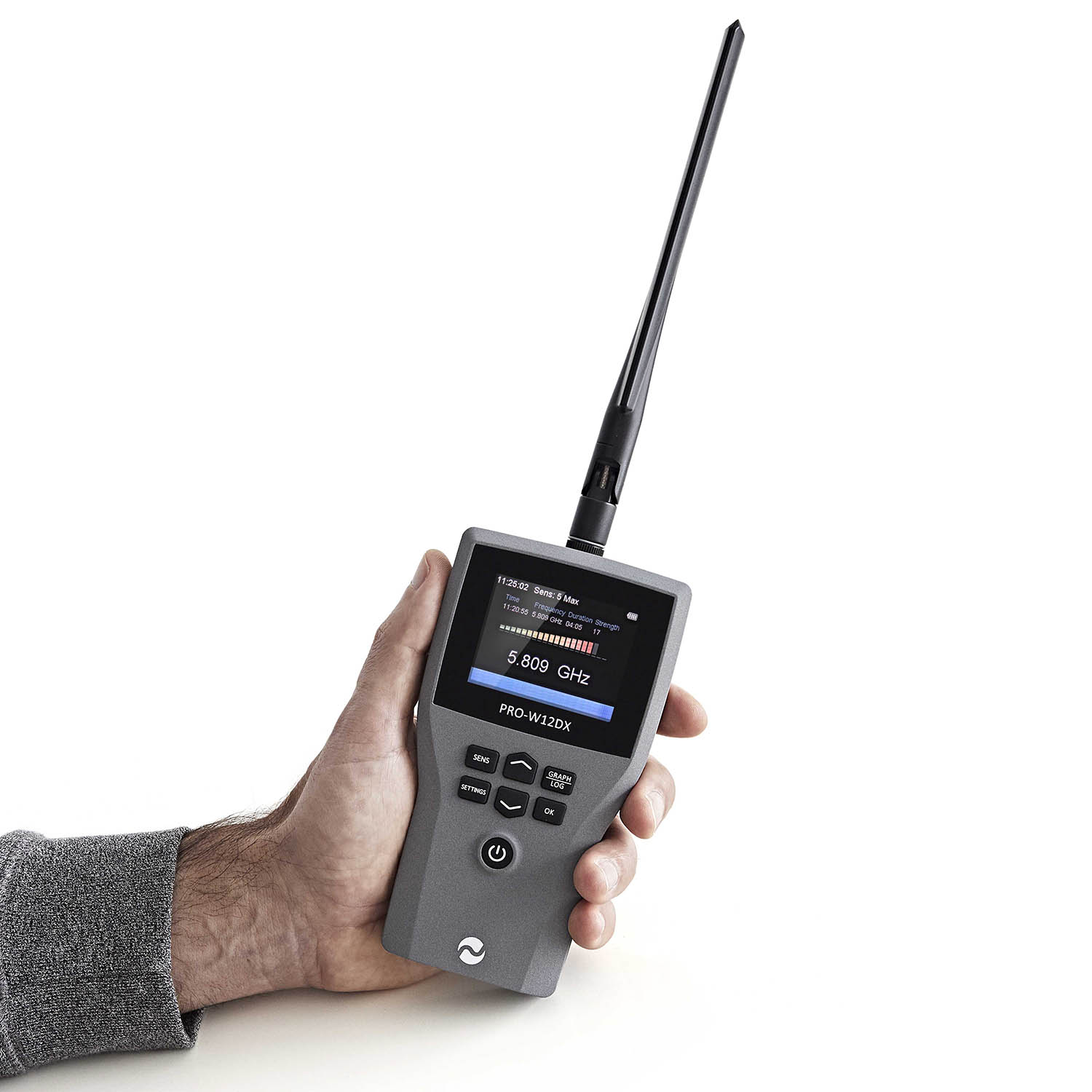 PRO-W12DX 系列 1MHz至12GHz手持式袖珍无线信号探测器||JJndigital
