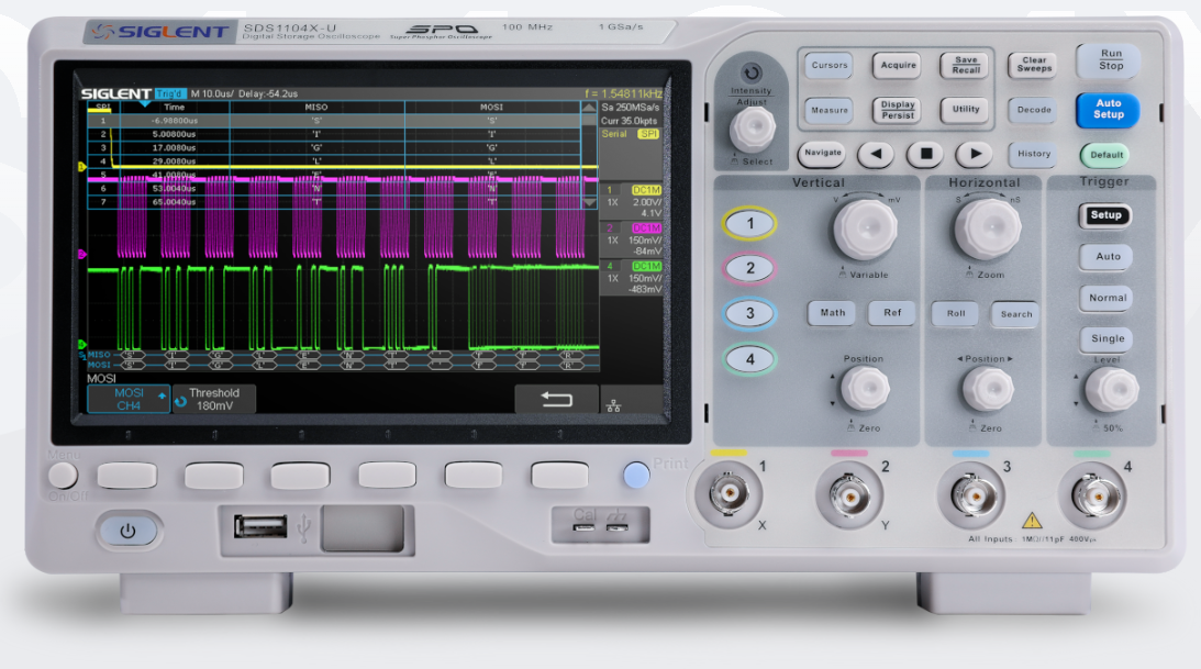 SDS1000A系列  50MHz/70MHz/100MHz/150MHz带宽 4通道 数字示波器  1GSa/s  |鼎阳科技